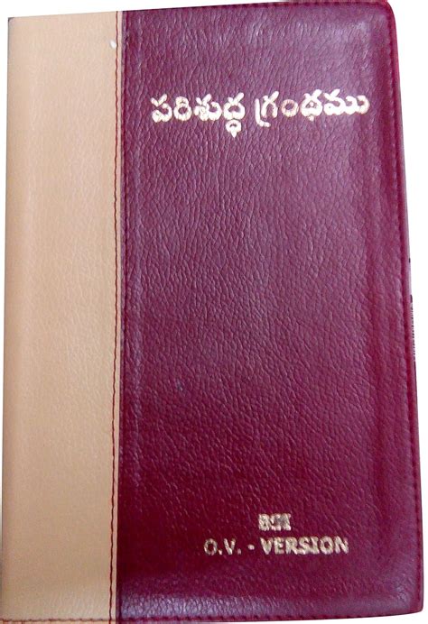 Buy Holy Bible Telugu - with Zip & Gold Edge - Old Font Book Online at ...