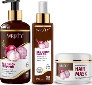 Wrixty Red Onion Shampoo + Red Onion Hair Oil With Red Onion Hair Mask ...