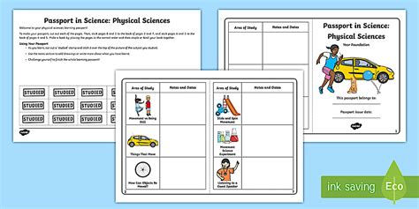 Foundation Year Physical Sciences Passport Booklet