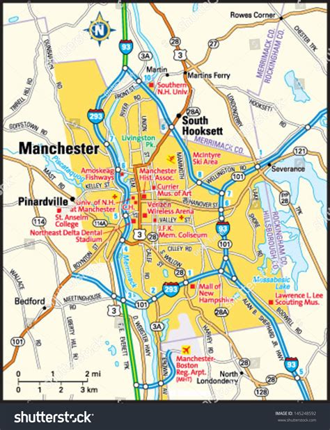Printable Map Of Manchester Nh