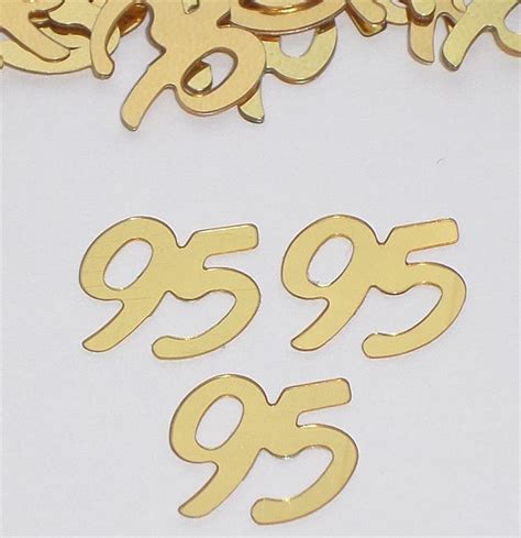 Gold Number 95 Confetti