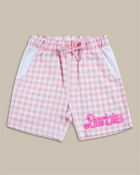 Barbie Printed Mid-Rise Shorts For Girls – Kidsville
