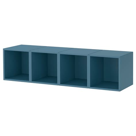 EKET wall-mounted storage combination, dark grey-blue, 140x35x35 cm ...