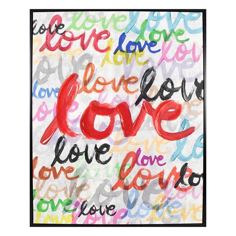Love Framed Canvas Wall Art, 23x29