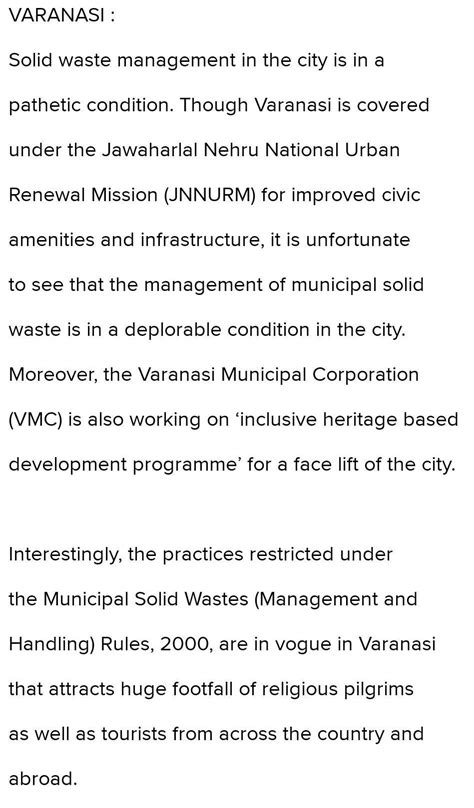 TRACK THE SOLID WASTE MANAGEMENT OF VARANASI CITY THROUGH FLOWCHART ...