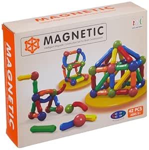WizToy DIY Magnetic Building Sticks Blocks Kids Toys, Learning Sticks ...