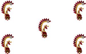Comet Busters Beautiful Handcarfted Peacock Maroon Bindi (BV820 ...