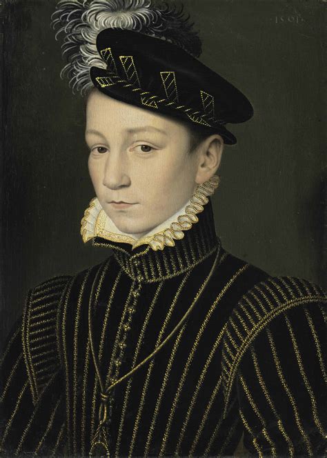 François Clouet (?Tours c. 1516-1572 Paris) , Portrait of King Charles ...