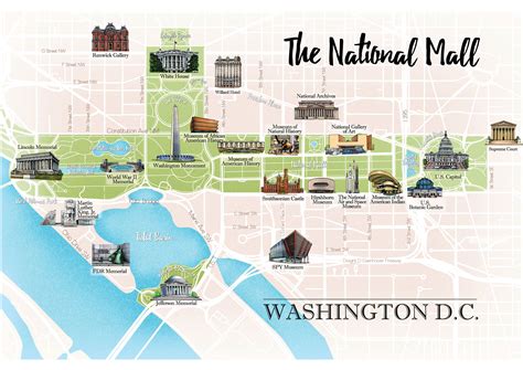 National Mall Map Printable - Printable And Enjoyable Learning