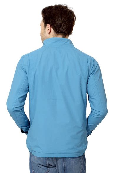 Buy Men Blue Solid Leisure Sport Online - 12823 | Van Heusen