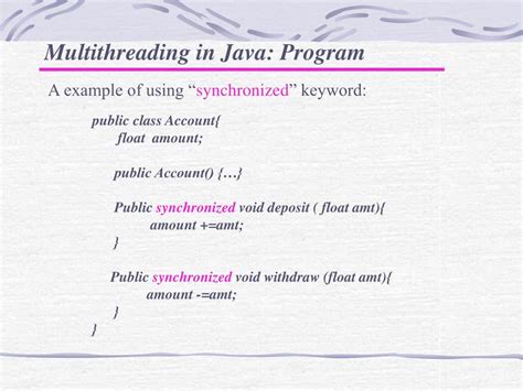 Image result for Multithreading in Java Example Code Slide PPT