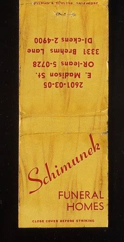 1950s Schimunek Funeral Homes 2601 E. Madison St. 3331 Brehms Lane ...