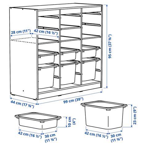 TROFAST storage combination, with shelves/boxes room divider/white ...