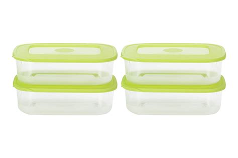 Buy All Time Basic Plastic Container Set, 1 Litre, Set of 4, Green ...