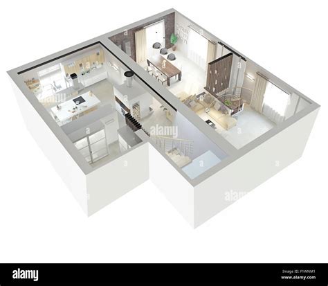 3d apartment floor plan hi-res stock photography and images - Alamy