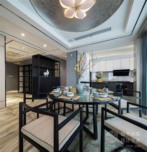 新中式风格室内装修效果图-丽日豪庭三居146平米-名匠装饰官网