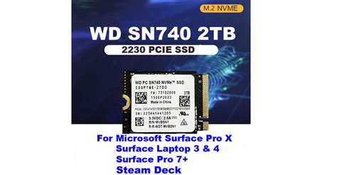 Buy WD PC SN740 2TB M.2 2230 SSD NVMe PCIe4x4 For Steam Deck ASUS ROG ...