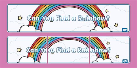 Can You Find a Rainbow? Display Banner (teacher made)