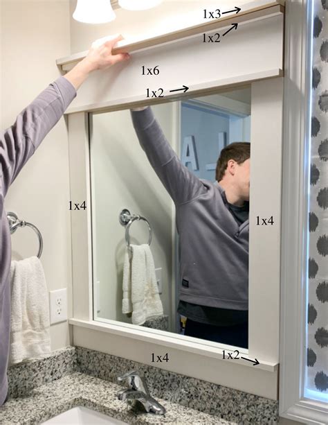 DIY: How to Frame A Builder-Grade Bathroom Mirror - Home and Hallow ...