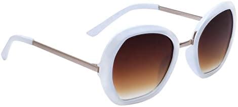 Peter Jones White Oversized UV Protected Cateye Sunglasses for Women ...
