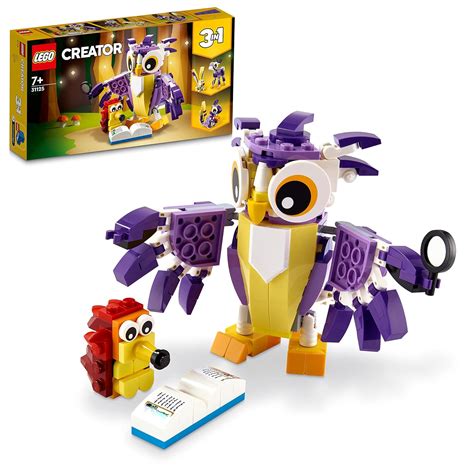 LEGO Creator 3in1 Fantasy Forest Creatures 31125 Building Kit; Owl ...