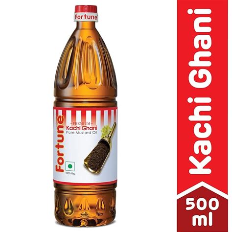 Fortune Kachi Ghani Oil, Mustard, 500ml: Amazon.in: Grocery & Gourmet Foods
