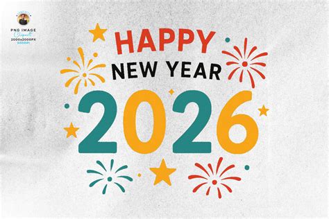 Happy New Year 2026 Fireworks Clipart Graphic by sagorarts · Creative ...