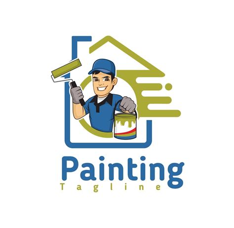 Painting company logo design illustration , suitable for your design ...