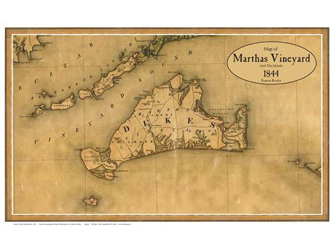 Old Nautical Charts of Martha's Vineyard