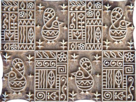 Patterns in Wooden Kalamkari Block | Online for sale