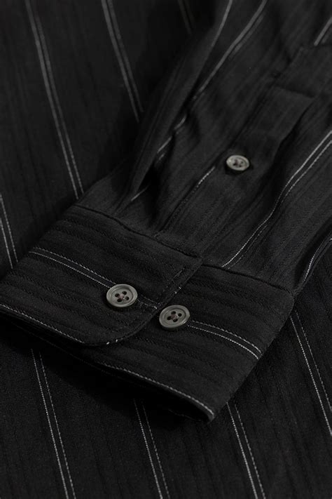 Buy Men's Inkwell Artistry Stripe Black Giza Cotton Shirt Online | SNITCH