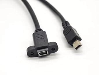 Elecbee USB Mini B Male to Mini B Female Panel Mount 2.0 USB Network ...