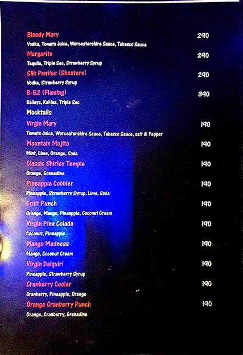 Menu at Mr. Pizza, Puducherry