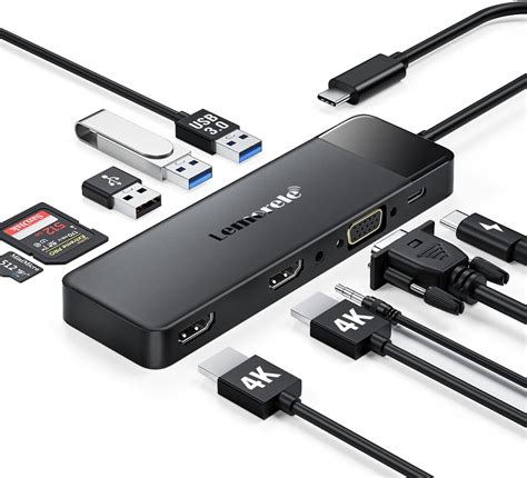 Docking Station USB C Hub 3*Display- 11 in 1, Lemorele USB C Dock 2 ...