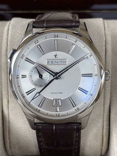 SOLD - Zenith Elite Captain Dual Time Automatic 40mm Men Watch 03.2130. ...