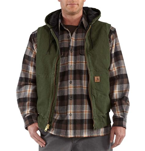 Sandstone Hooded Active Vest | Carhartt Reworked