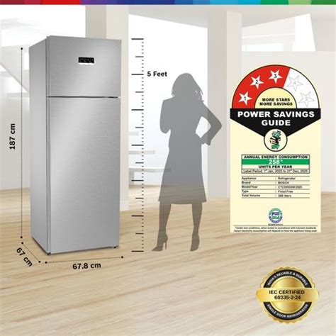 BOSCH 368 L Frost Free Double Door Top Mount 3 Star Refrigerator Online ...