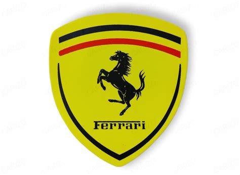 CARIZO Sticker Reflector Decals Badges, Fer_rari Design Yellow and ...