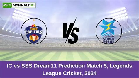 IC vs SSS Dream11 Prediction, | Legends League Cricket 2024