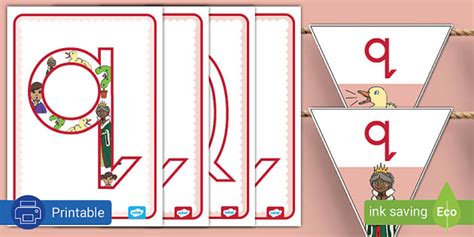 Gr. R Phonics Display Posters and Bunting: Q-Sound - Twinkl