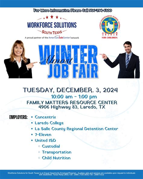 Make plans to participate in the "Almost Winter Job Fair," a ...