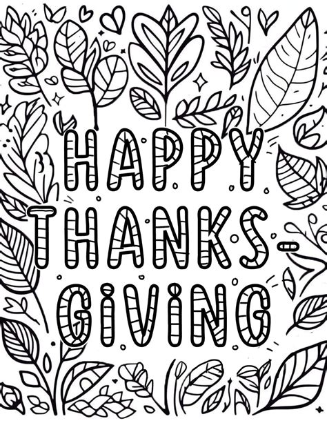 32 Thanksgiving Coloring Pages For Kids And Adults - Our Mindful Life