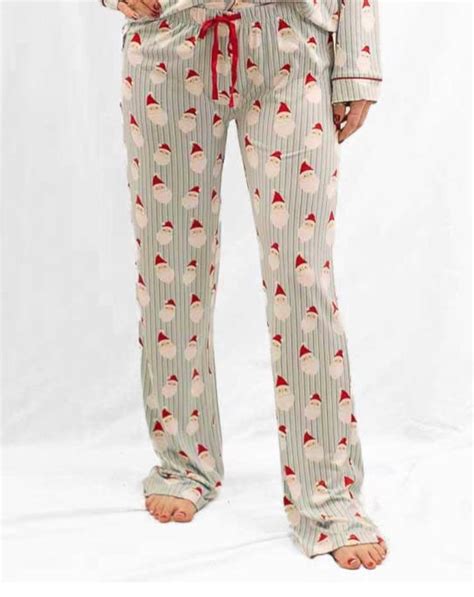 The Royal Standard Jolly Santa Sleep Pants-monogrammed Pajamas-lounge ...