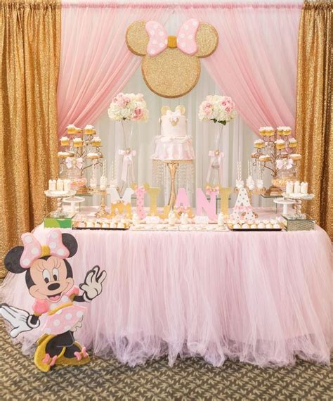 minnie mouse baby shower table decorations