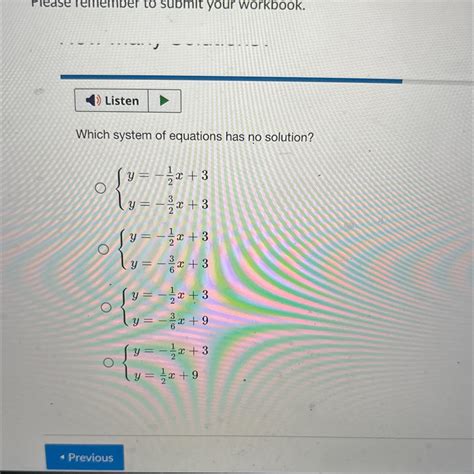 which system of equations has no solution? - Brainly.in