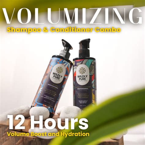 Volumizing shampoo and conditioner combo with Hydrogen Bonding & Bioli ...