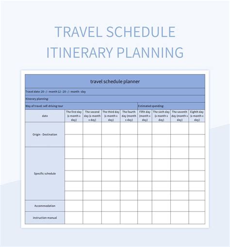 Travel Planning Excel Template - prntbl.concejomunicipaldechinu.gov.co
