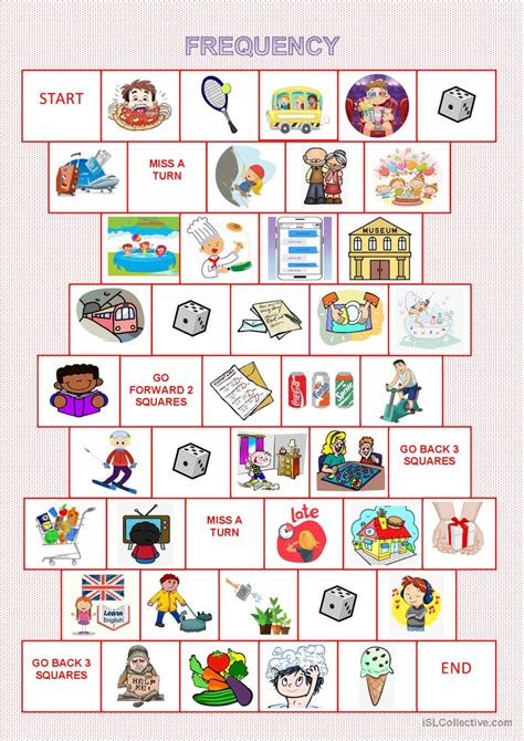 Boardgame - Frequency - How Often ge…: English ESL worksheets pdf & doc