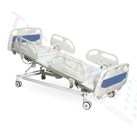 Tychemed Electrical 5 Function Hospital Bed with ABS Panels, White Blue ...