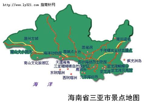 海南省三亚市景点地图_三亚地图库